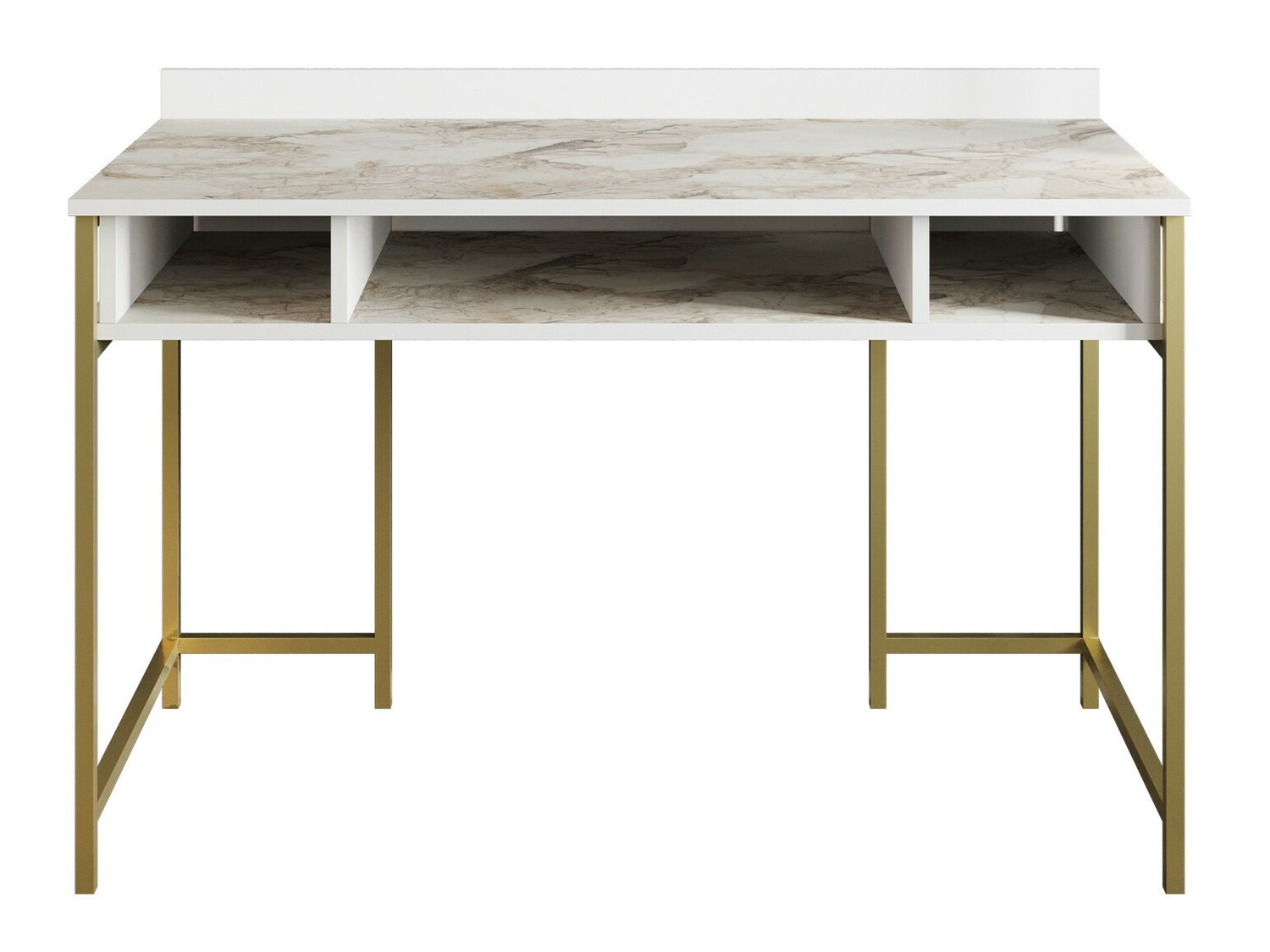 Kirjutuslaud Kailua 294 (Valge marmor + Kuldne)