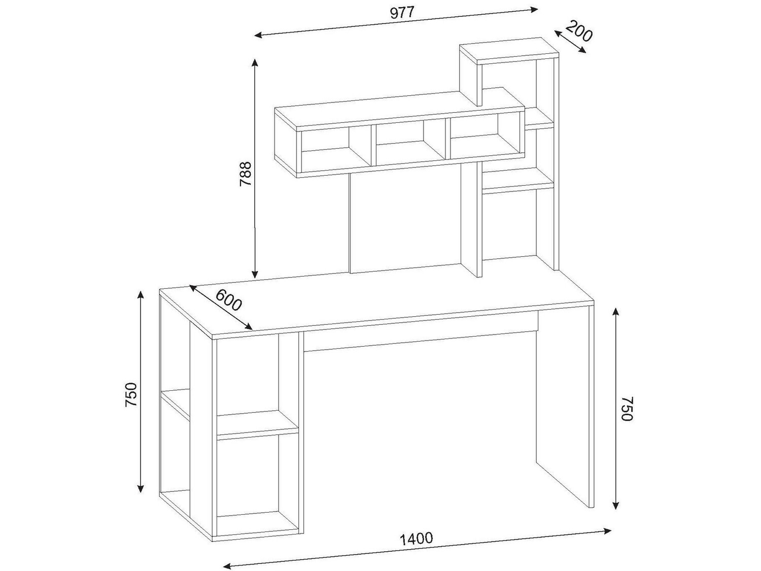 Kirjutuslaud Kailua 296 (Helepruun + Valge)