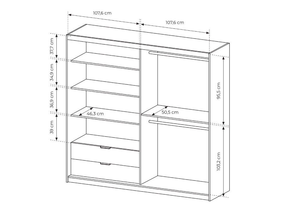 Riidekapp Lusone 100