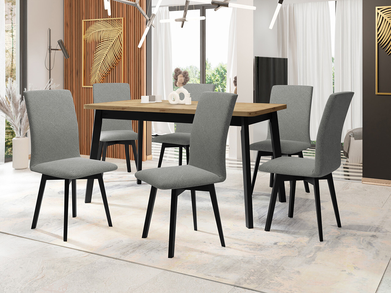 Söögitoakomplekt Victorville 326 (Must)