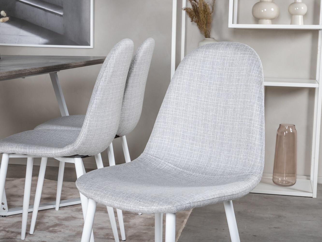 Söögitoakomplekt Dallas 1804 (Helehall + Valge)