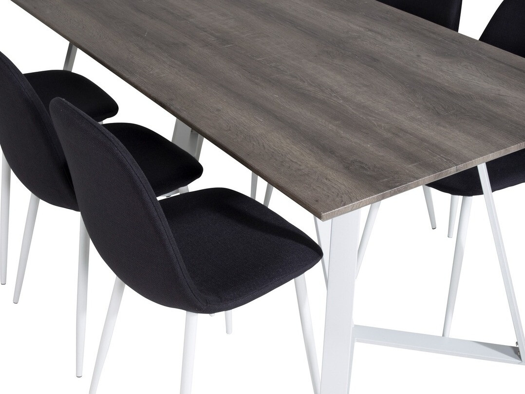 Söögitoakomplekt Dallas 1804 (Valge + Must)