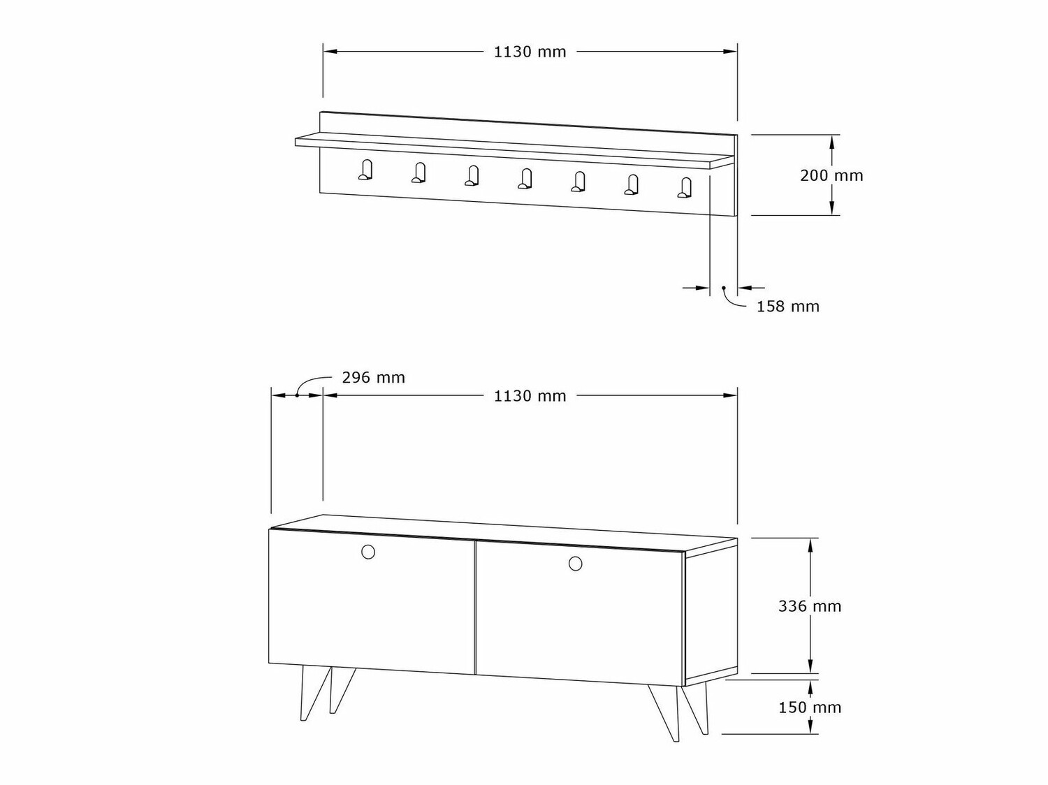 Esikukomplekt Kailua 521 (Tamm)