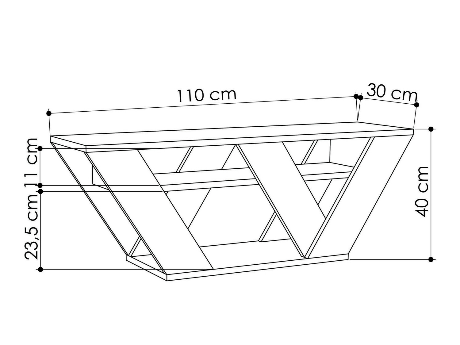 TV-alus Kailua 457 (Valge)