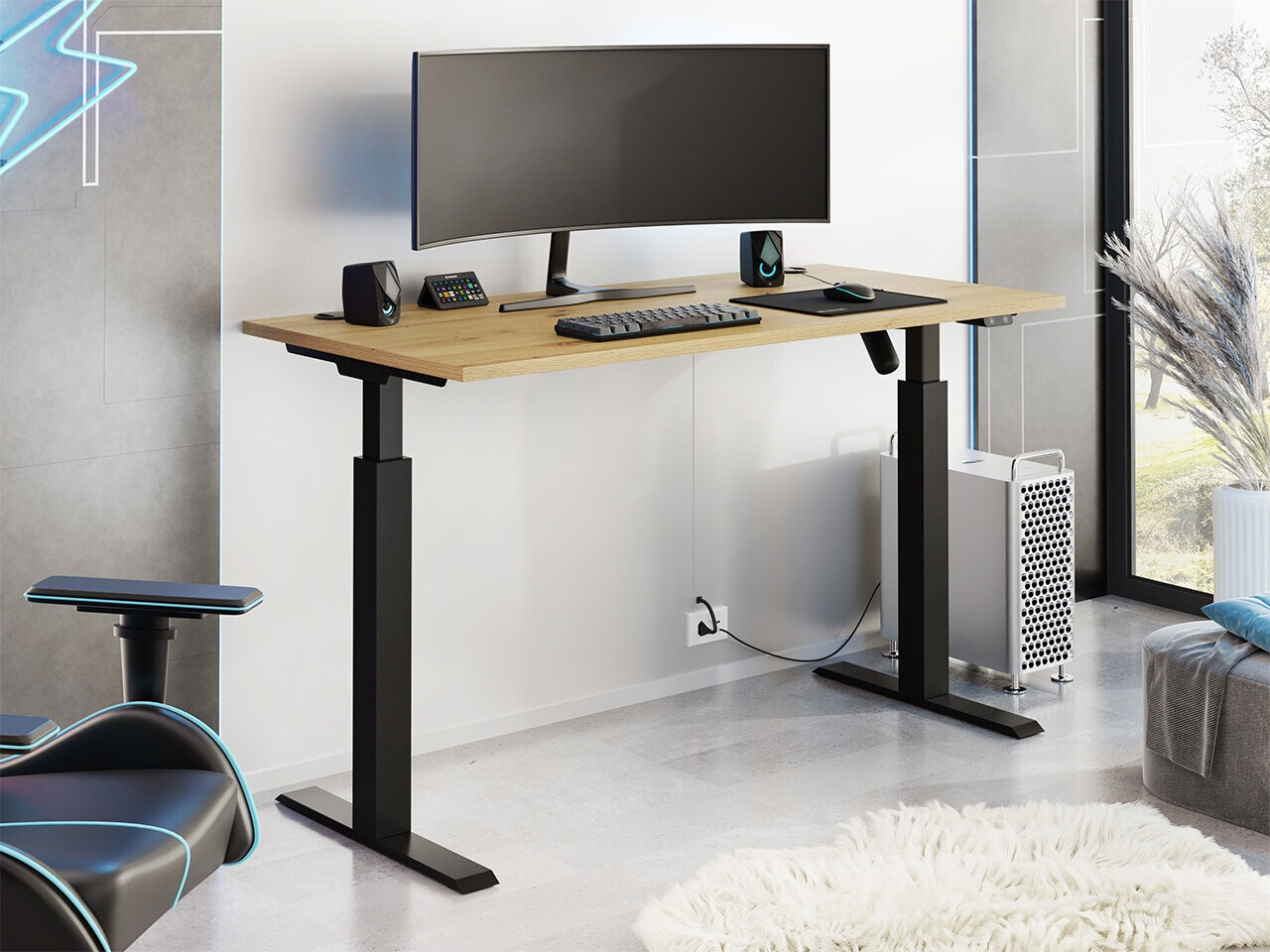 Reguleeritava kõrgusega töölaud Tucson 171 (Artisan tamm + Matt must)