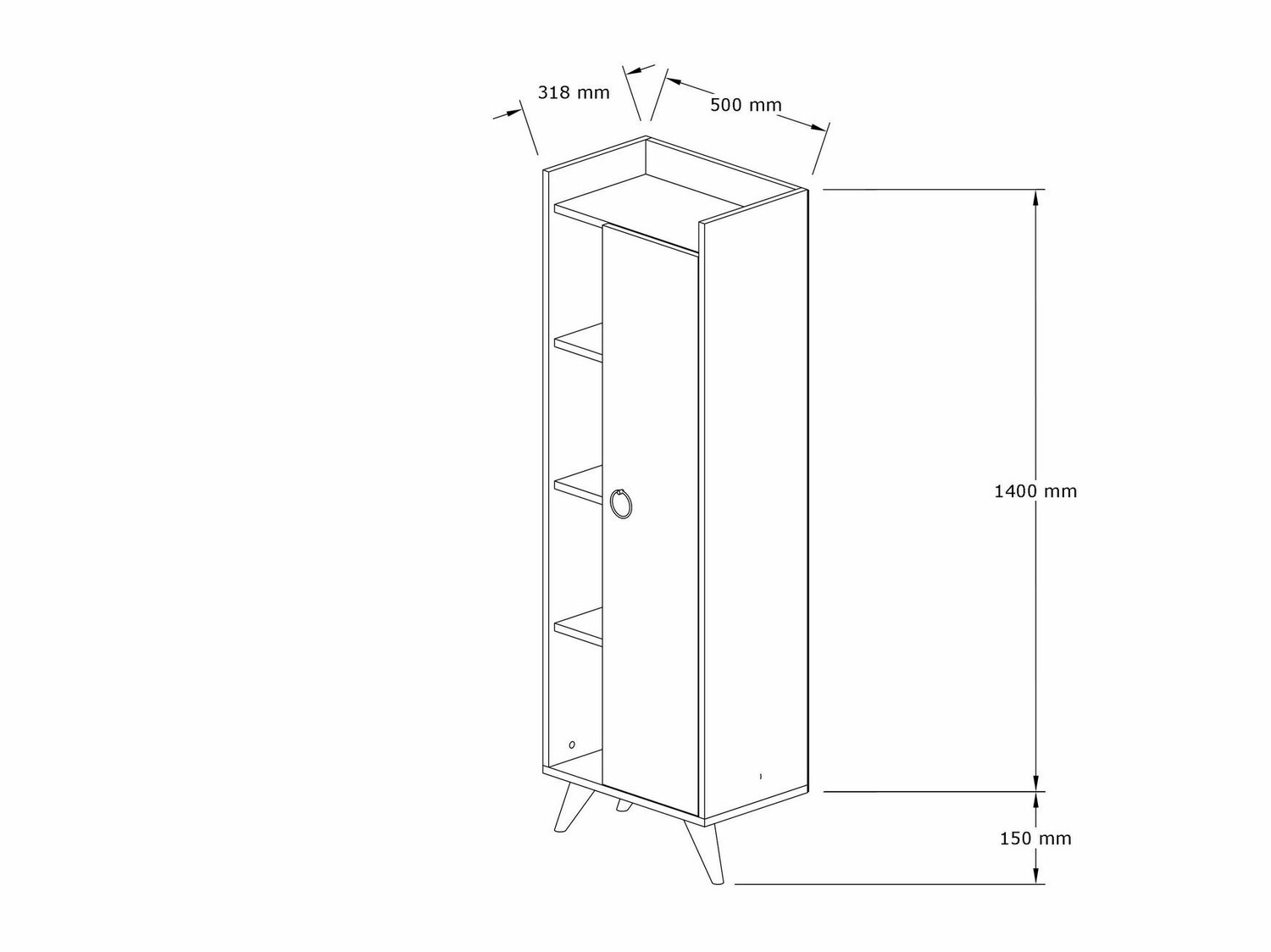 Vannitoa põrandakapp Kailua 2069