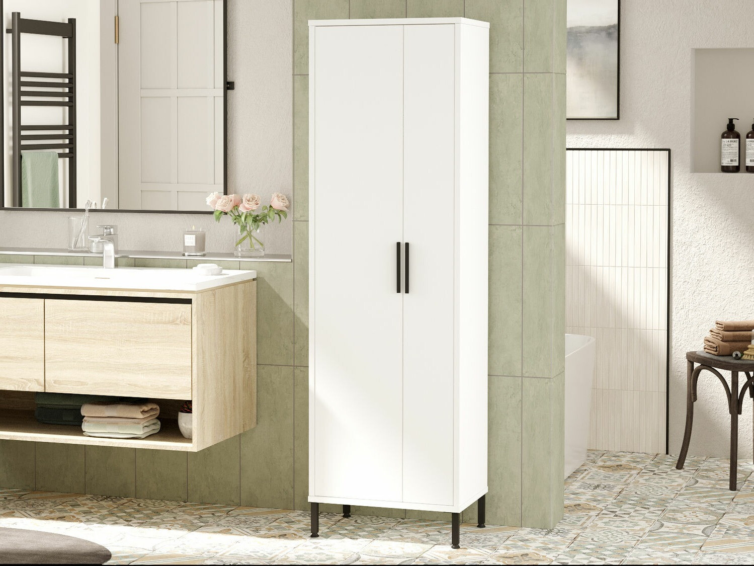 Vannitoa põrandakapp Kailua 2071 (Valge)