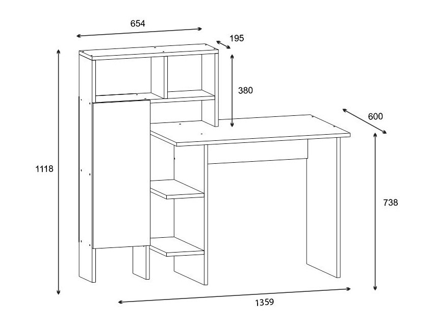 Kirjutuslaud Kailua 594 (Antratsiit + Tamm)
