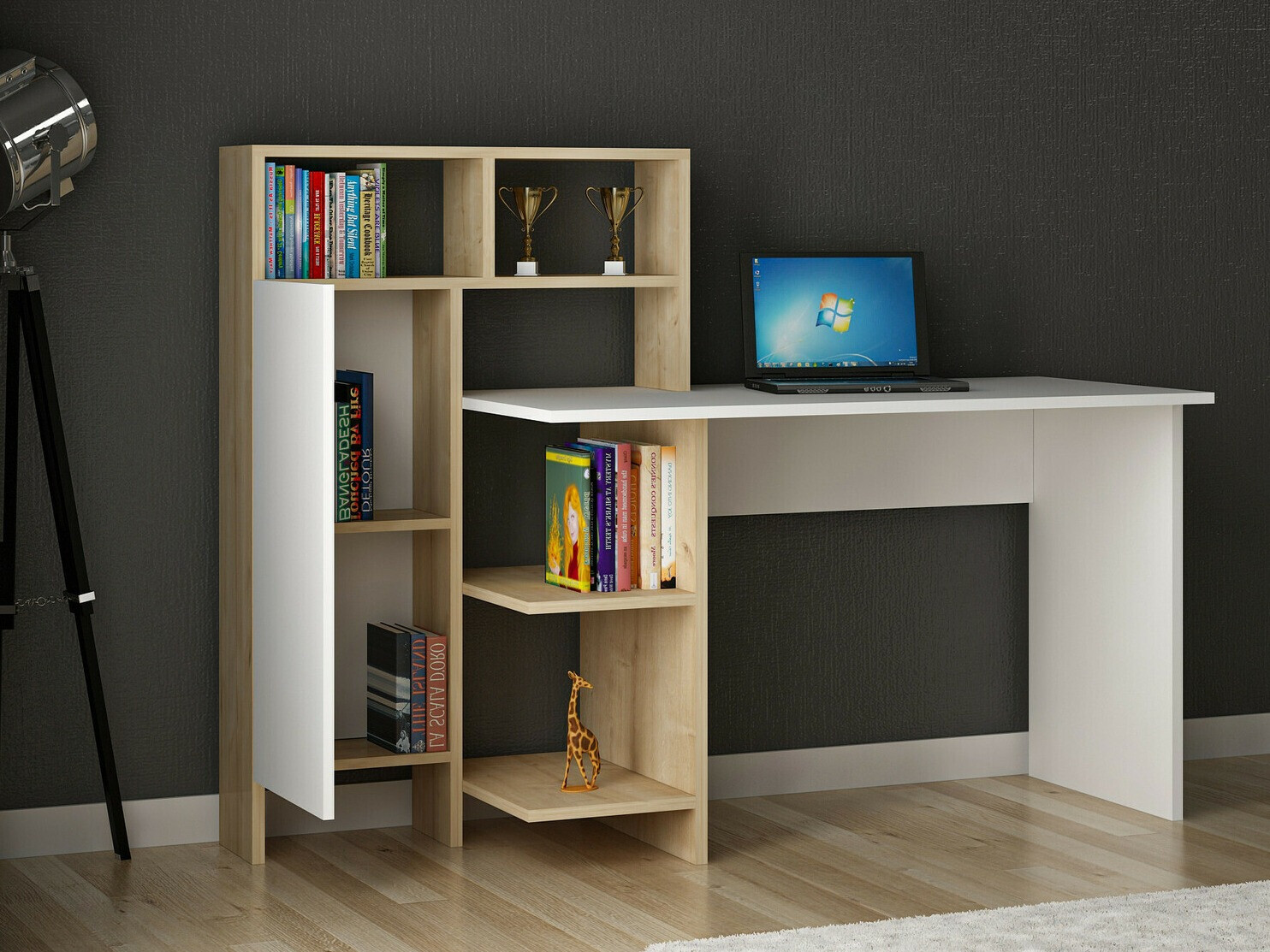 Kirjutuslaud Kailua 594 (Valge + Tamm)