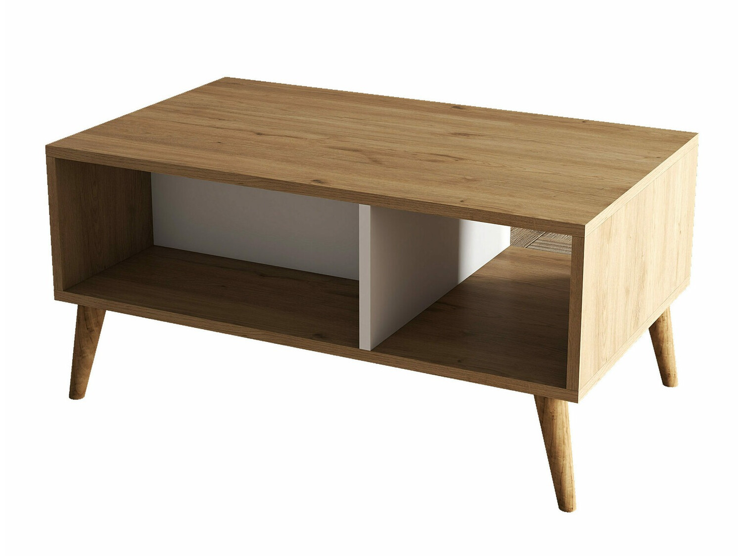 Diivanilaud Nolcava 104 (Valge + Tamm)