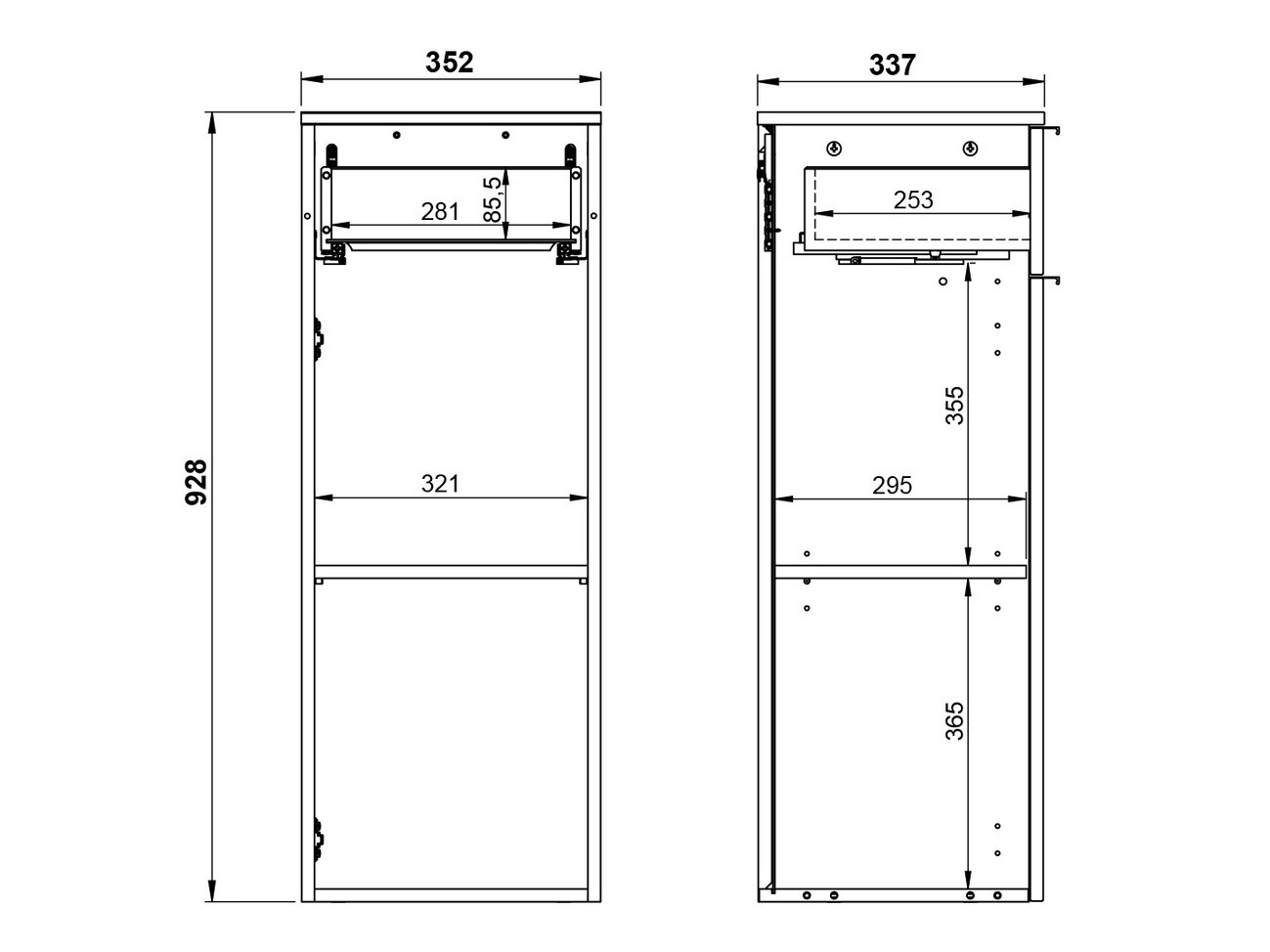 Vannitoa seinakapp Temeli 103