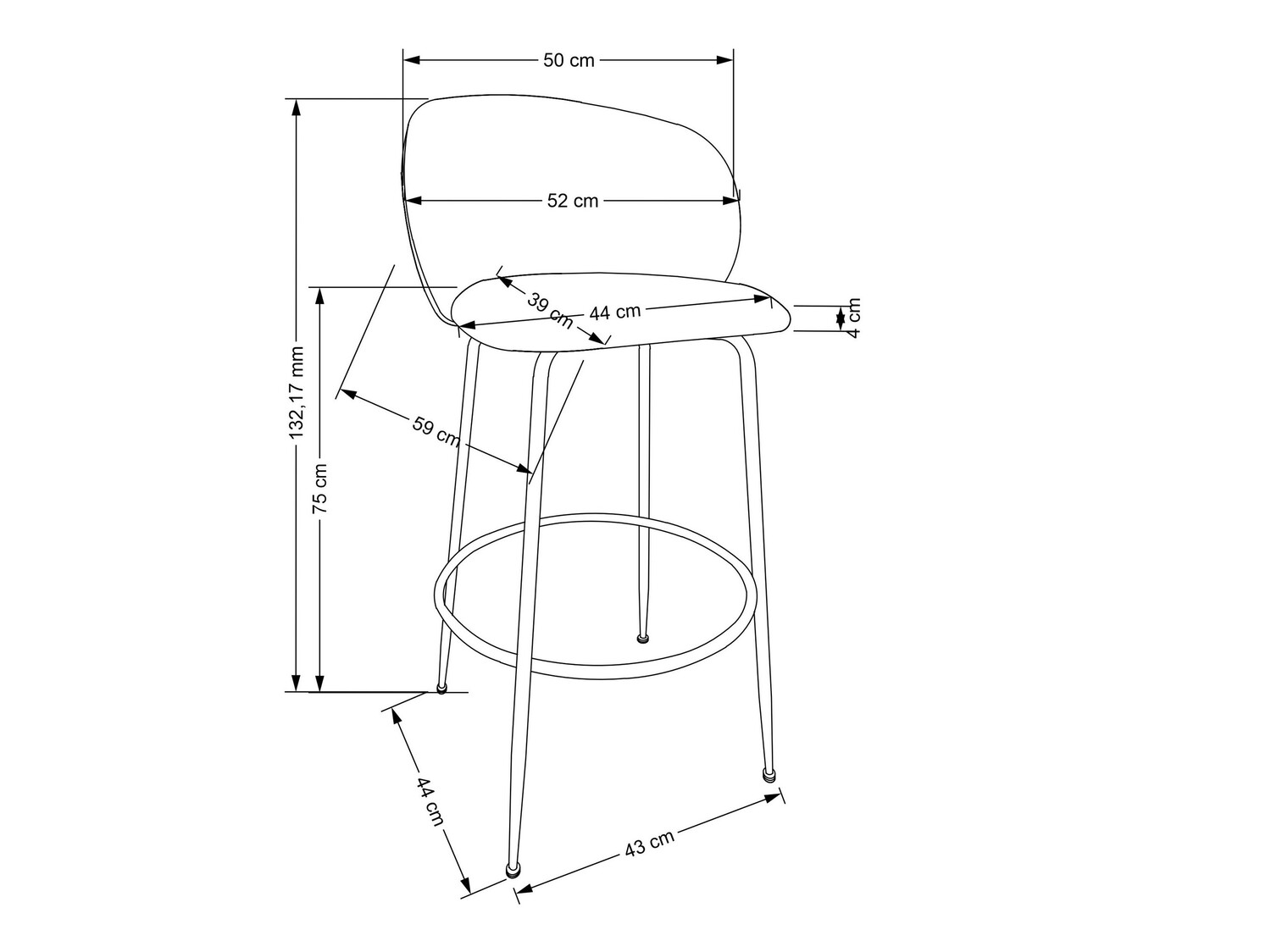 Baaritool Houston 1554 (Koor + Kuldne)