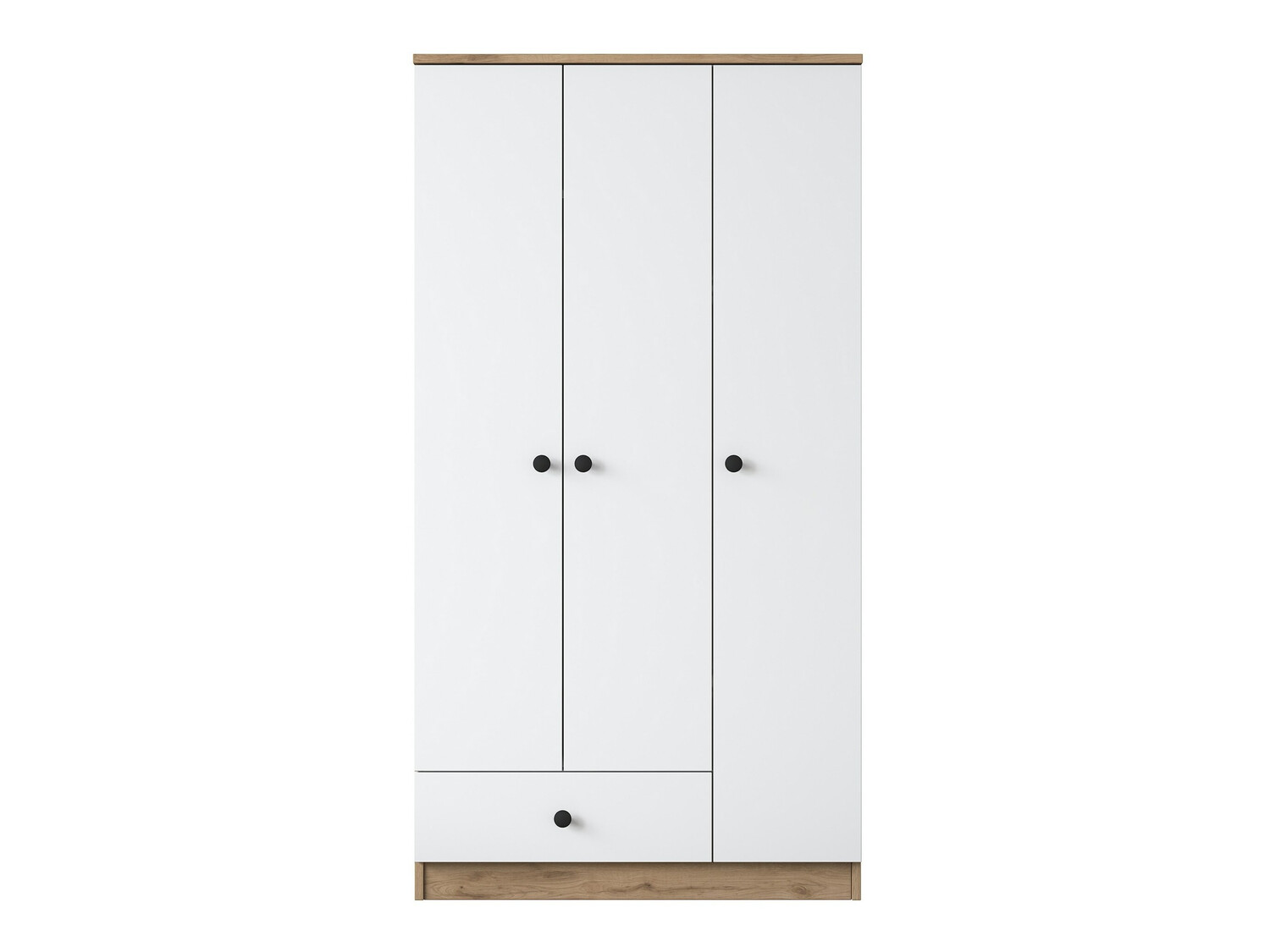 Riidekapp Kailua 661 (Valge + Pähkel)