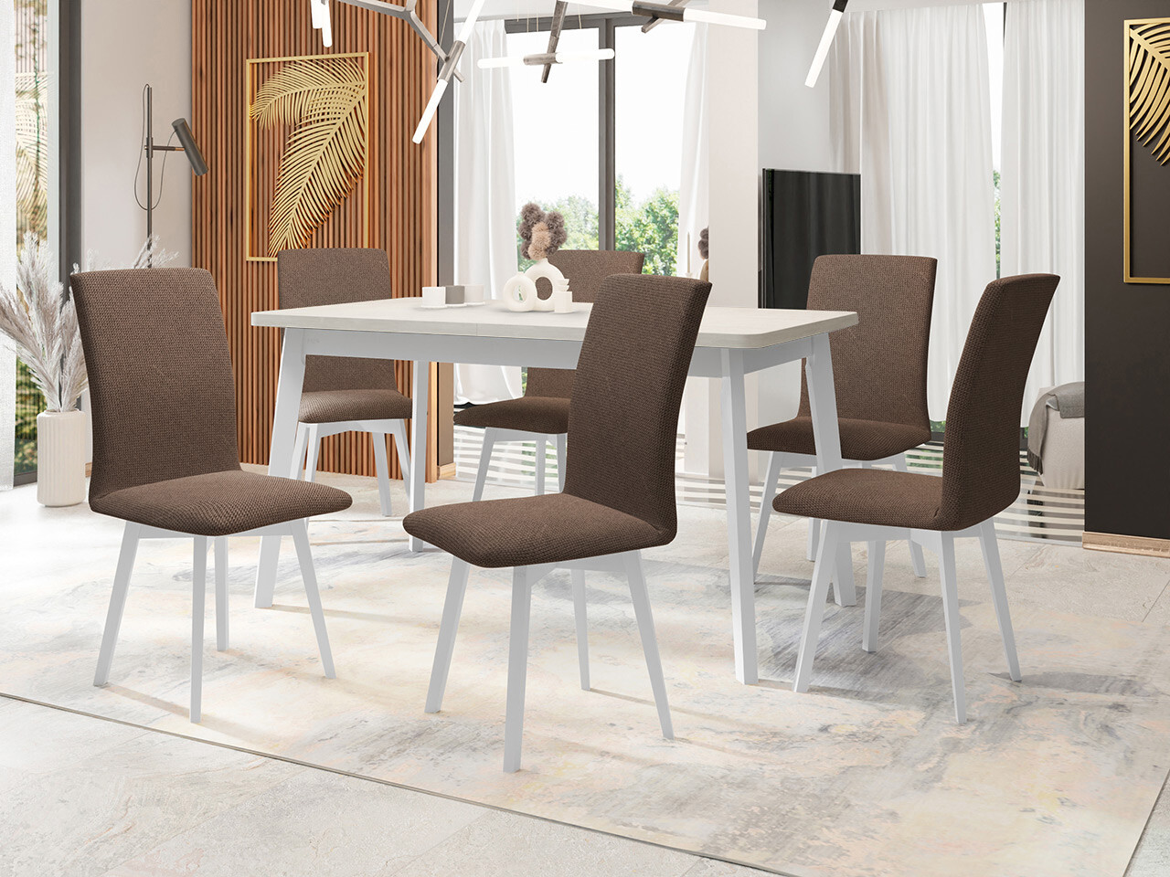 Söögitoakomplekt Victorville 335 (Valge)