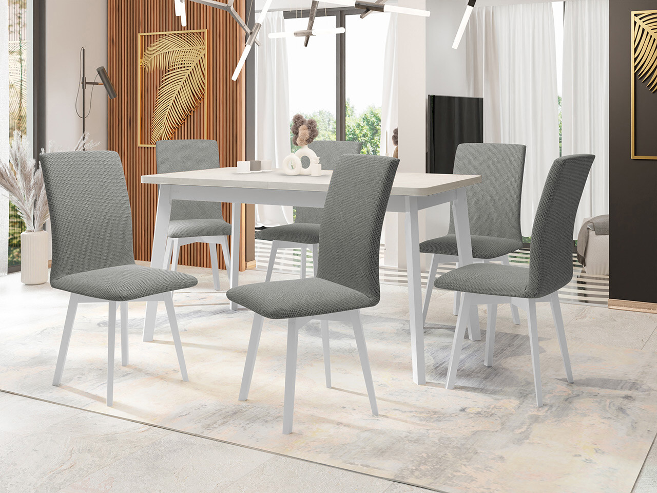 Söögitoakomplekt Victorville 335 (Valge)