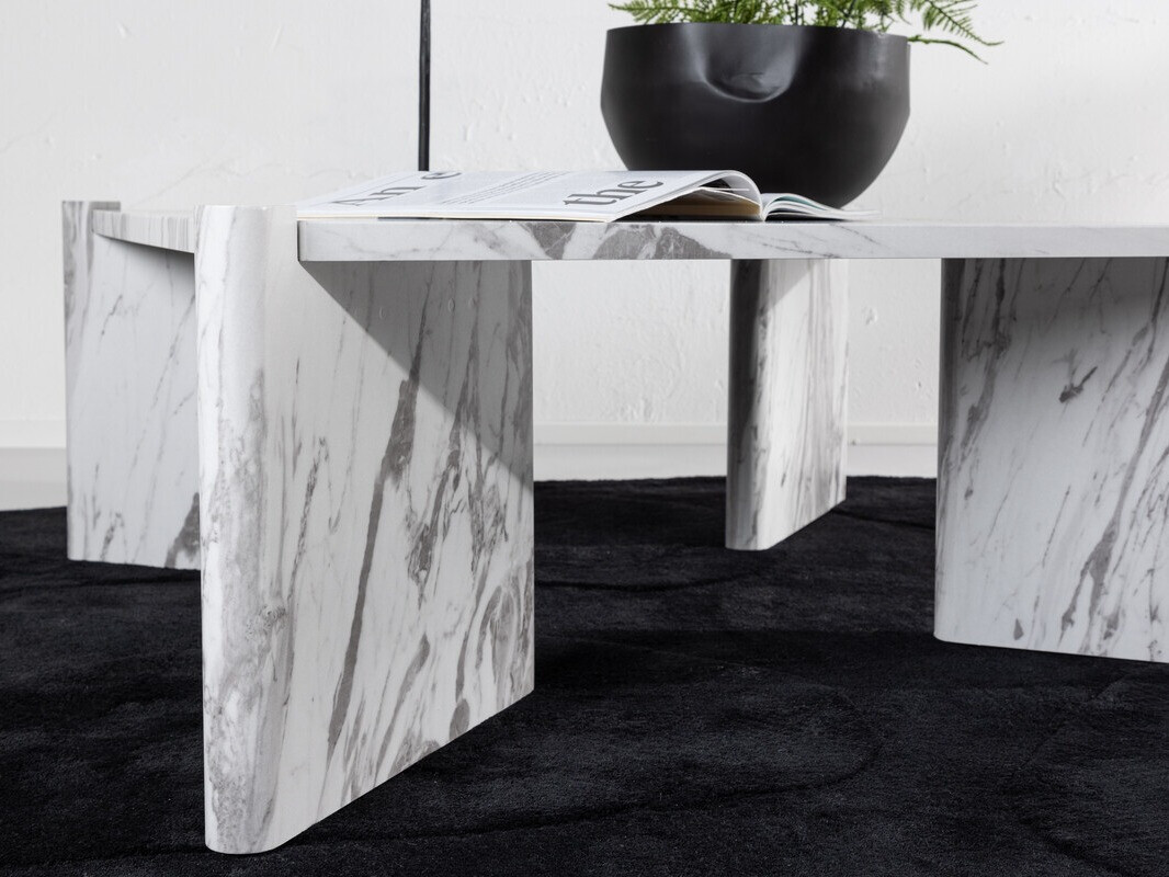 Diivanilaud Dallas 4198 (Valge marmor)