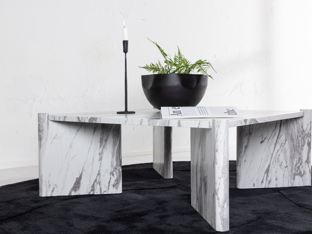 Diivanilaud Dallas 4198 (Valge marmor)