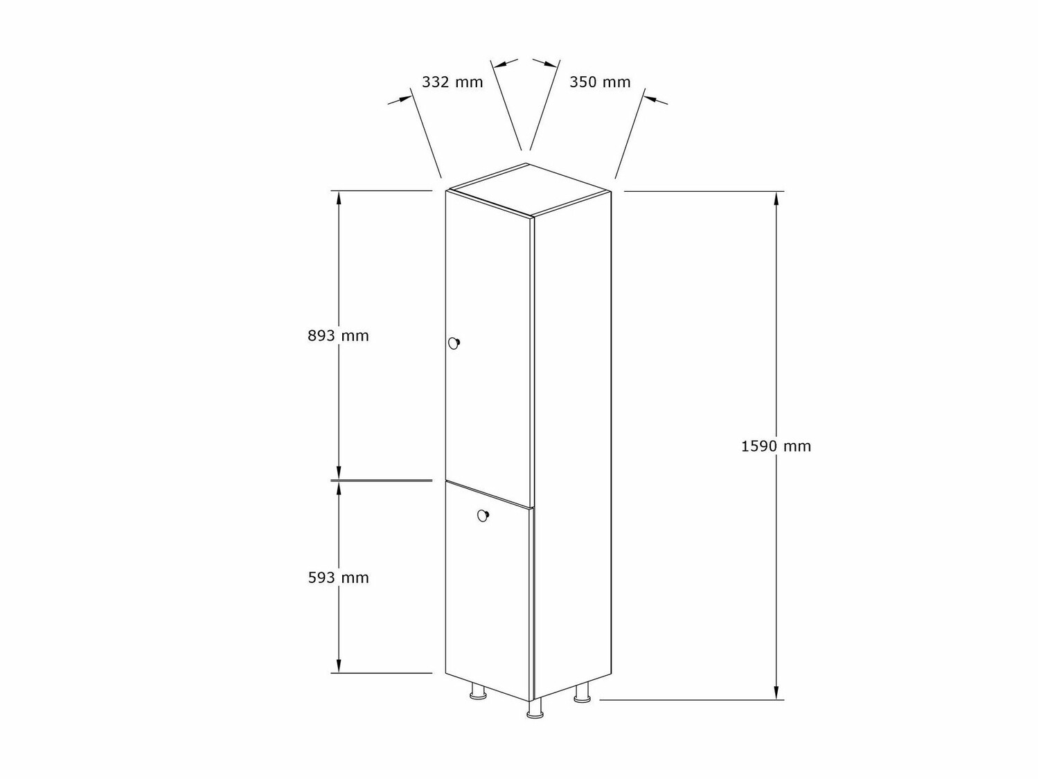 Vannitoa põrandakapp Kailua 2079