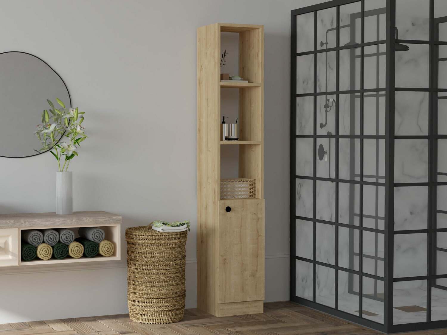 Vannitoa põrandakapp Kailua 2599 (Helepruun)