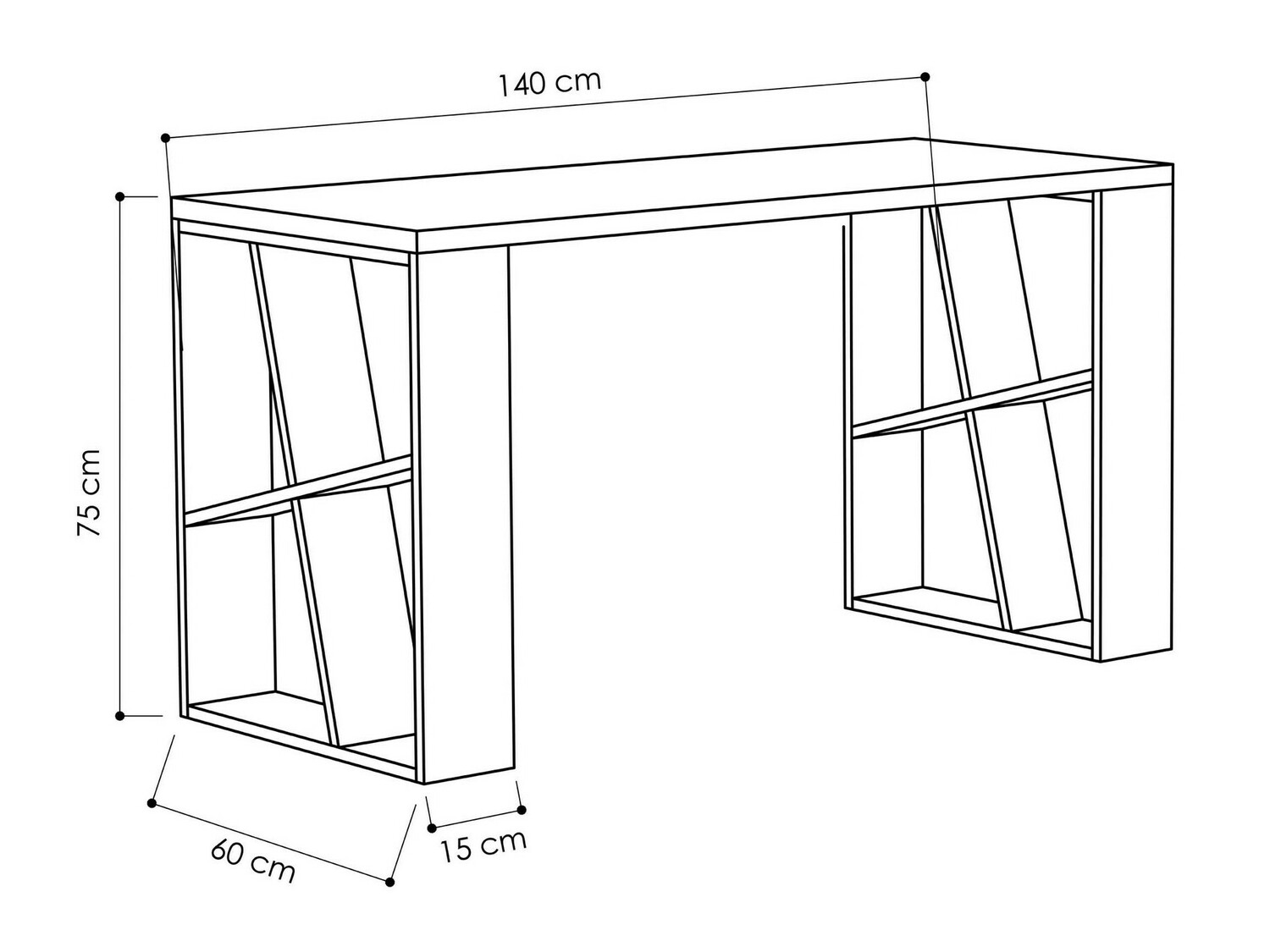 Kirjutuslaud Kailua 802 (Valge + Antratsiit)