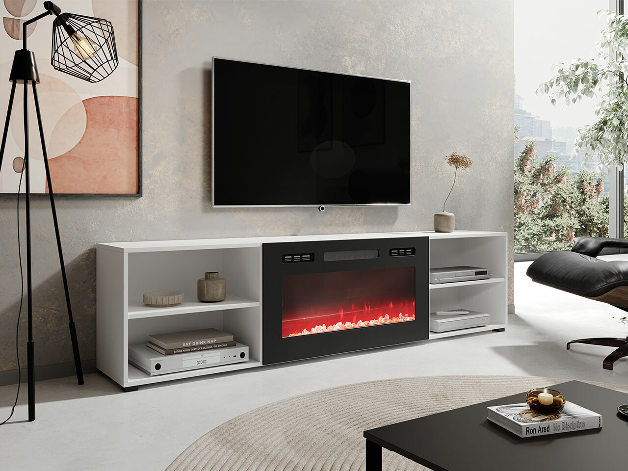 TV-alus Charlotte 191 (Valge + Must)