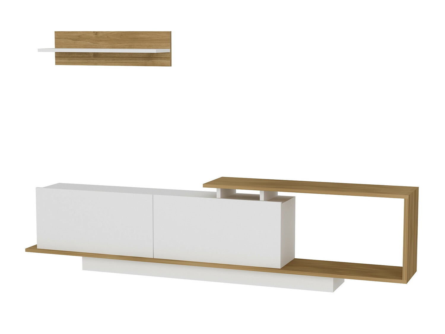TV-alus Kailua 849 (Valge + Pähkel)