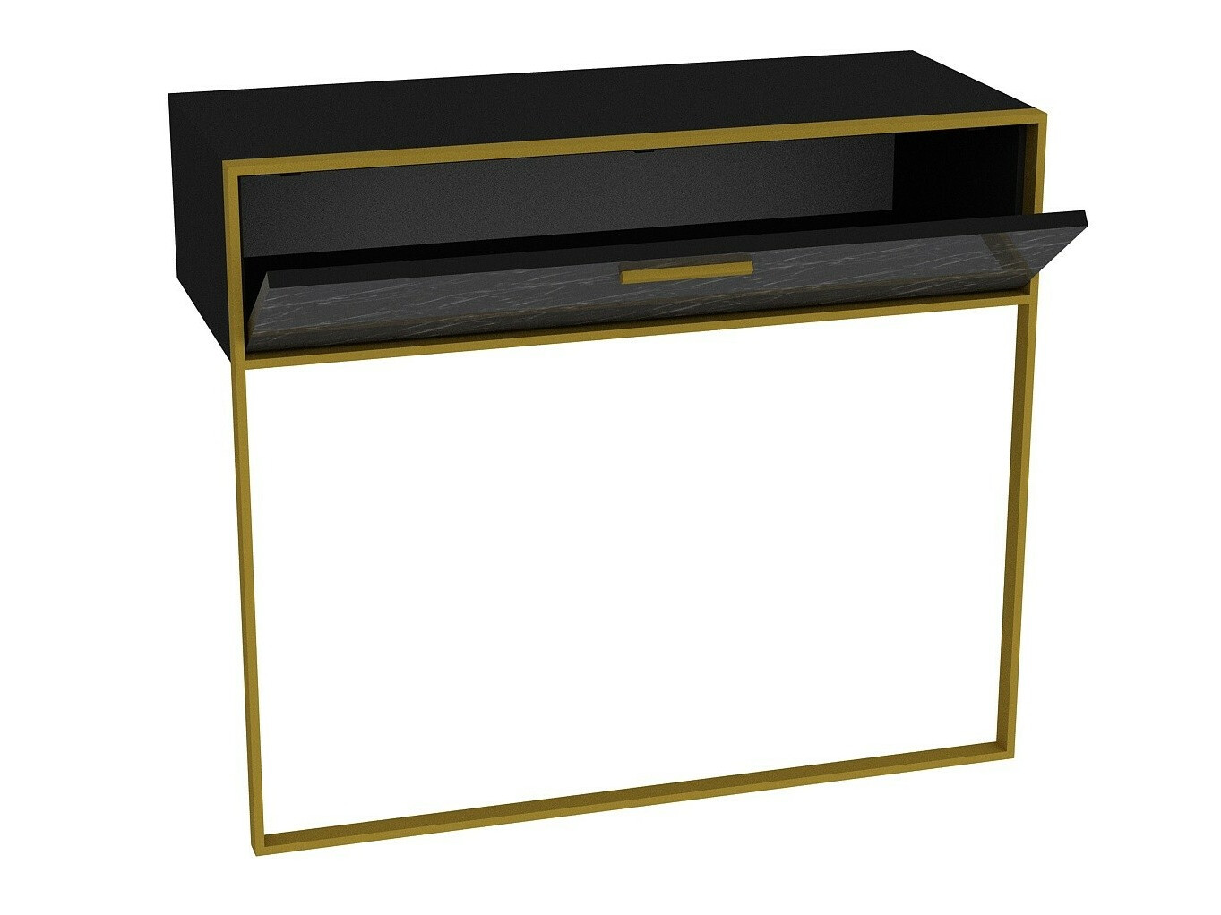 Konsoollaud Kailua 907 (Must + Must marmor)