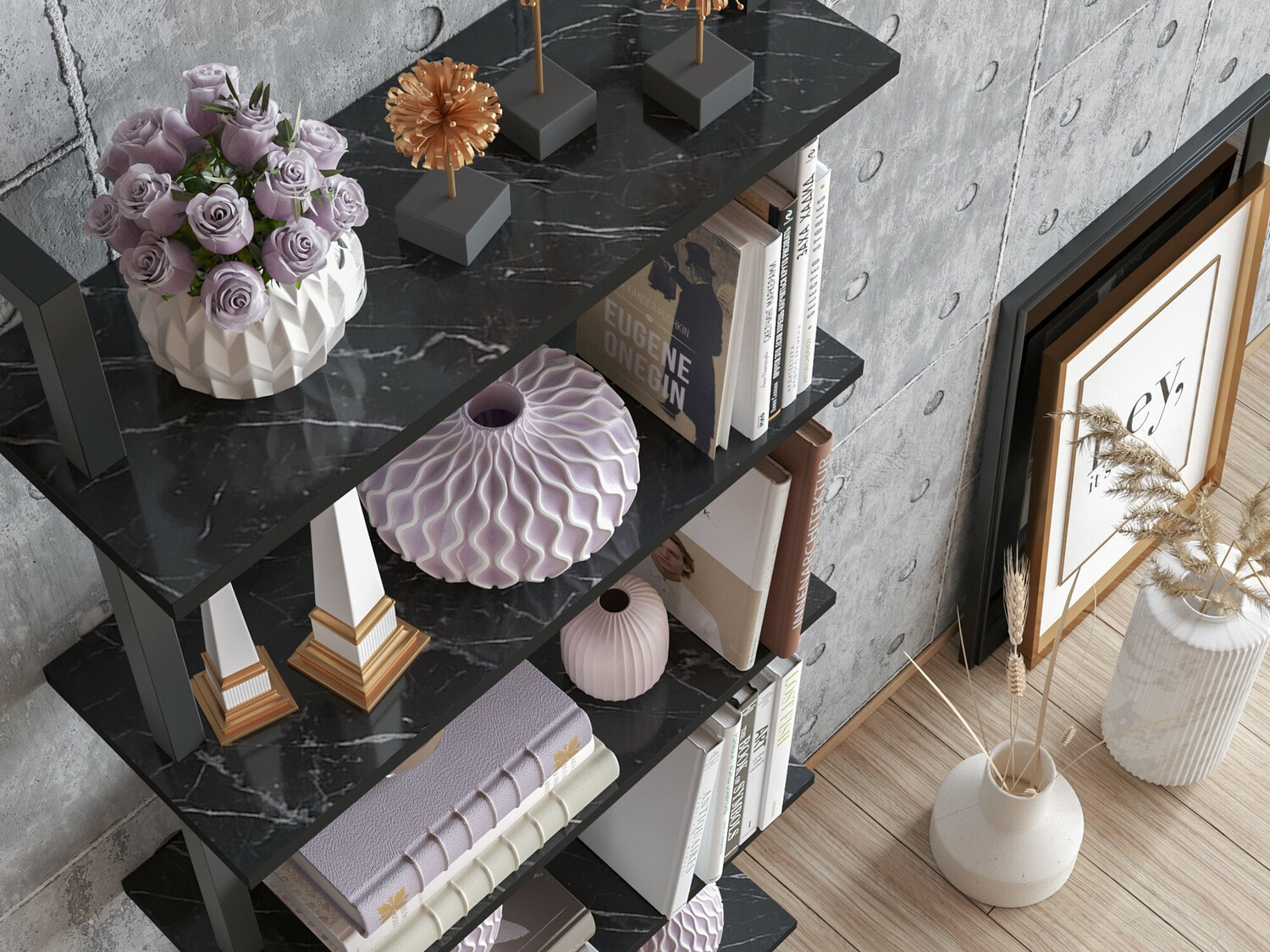 Riiul Kailua 1027 (Must + Must marmor)