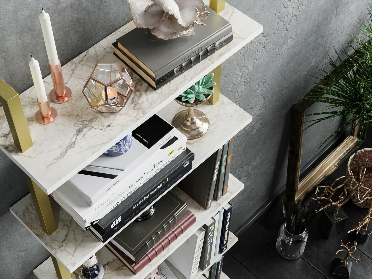 Riiul Kailua 1027 (Valge + Kuldne)