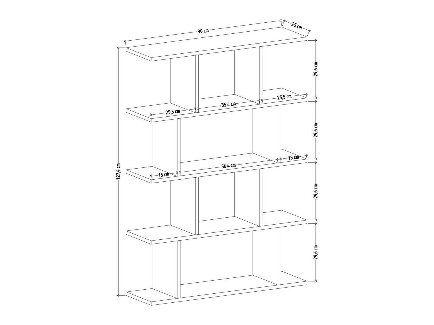 Riiul Kailua 1048 (Valge + Tamm)