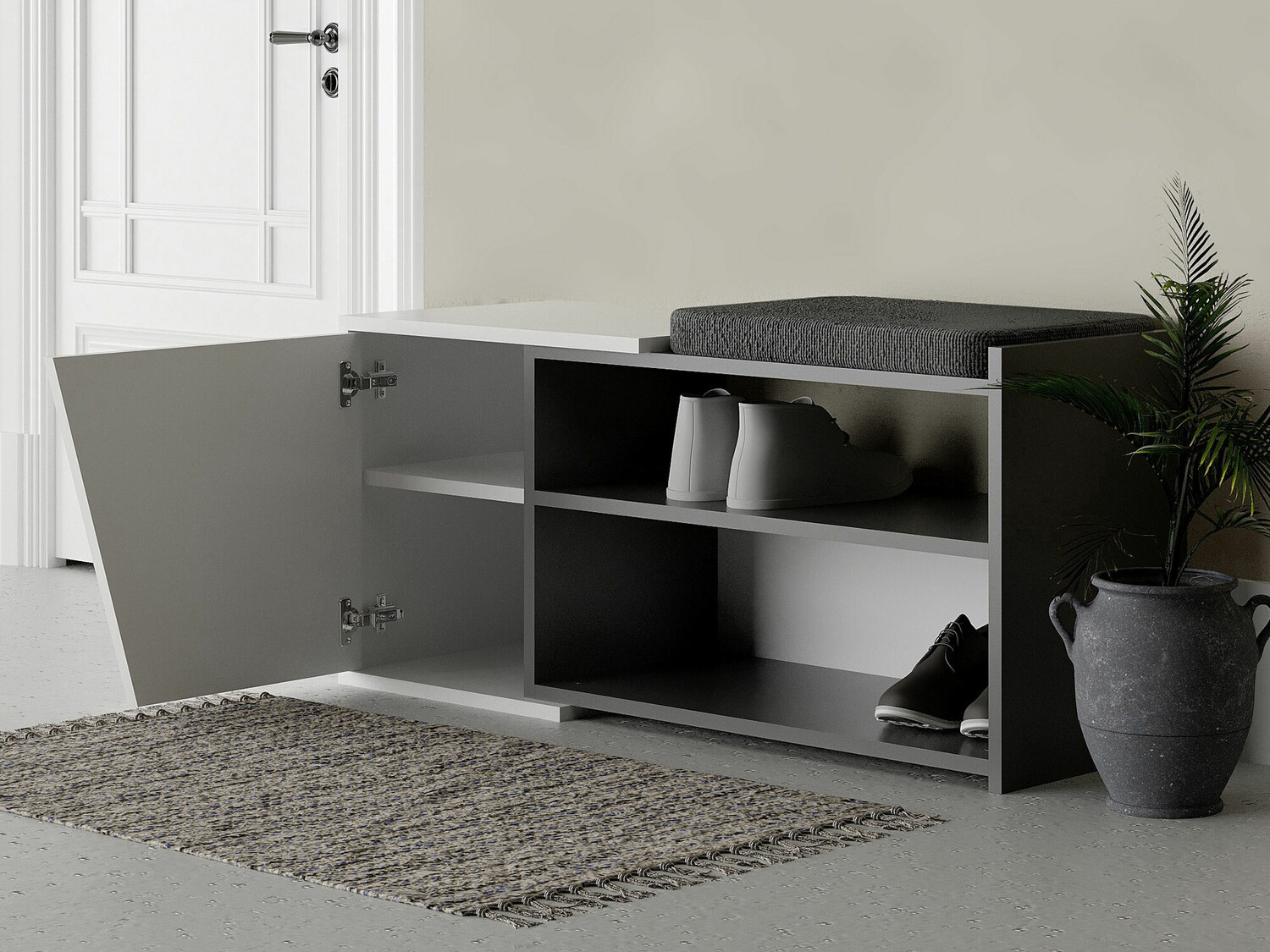 Jalatsikapp Kailua 1081 (Valge + Antratsiit)