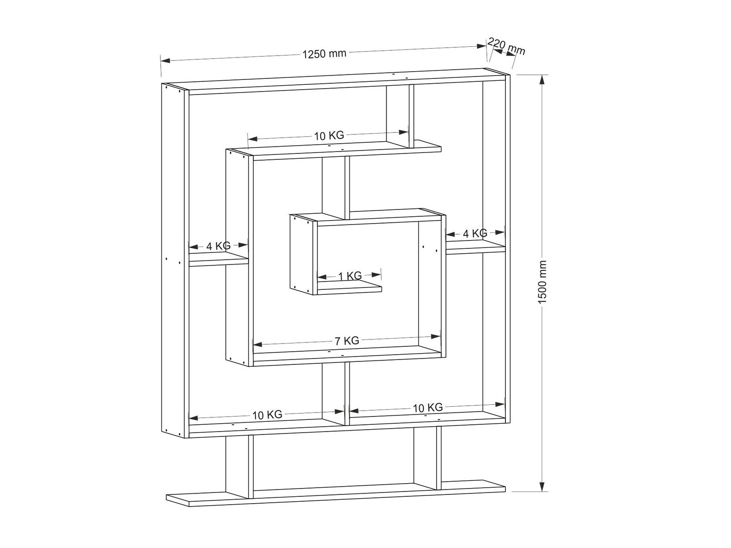 Riiul Kailua 1089 (Pruun)