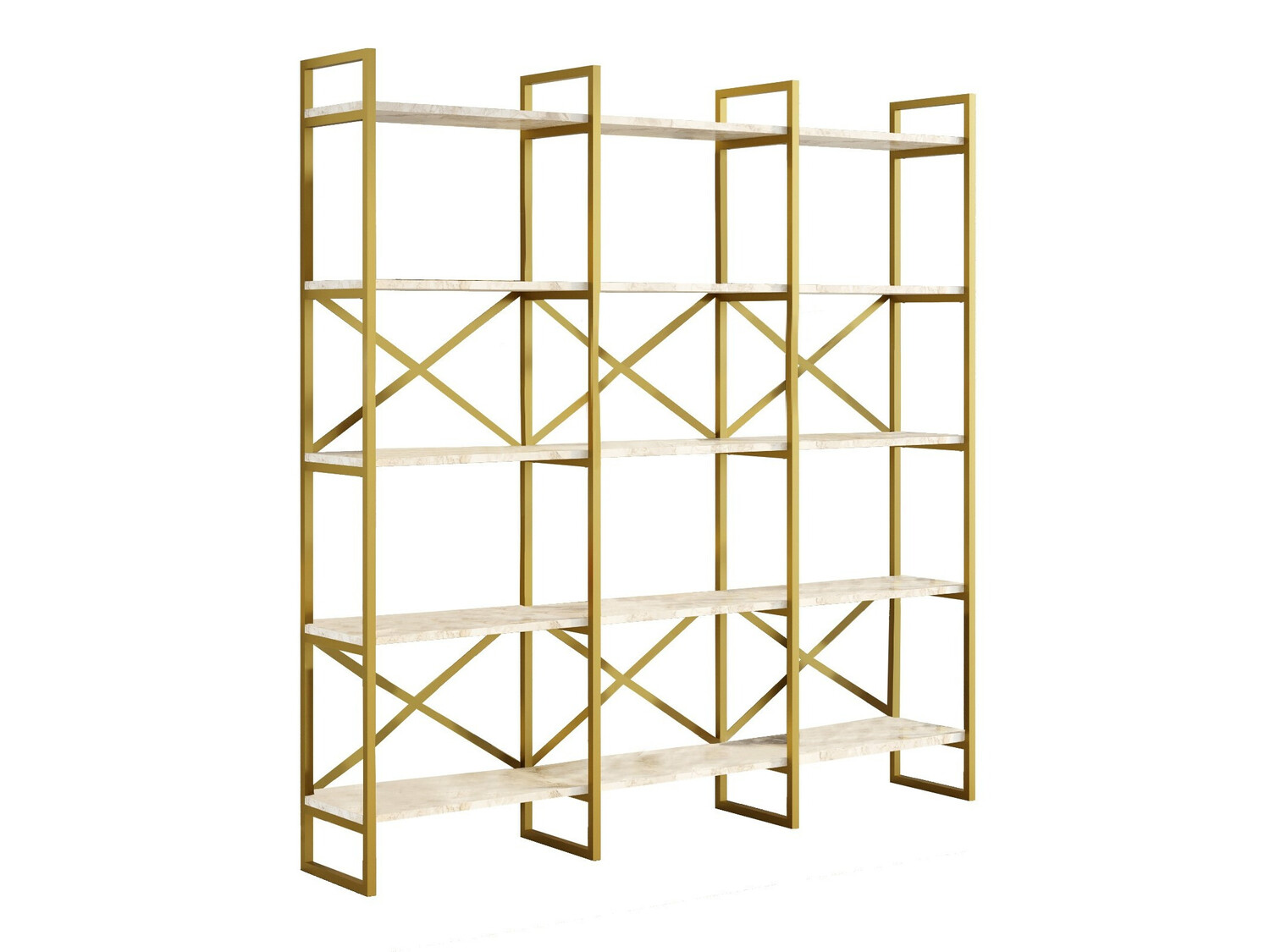 Riiul Kailua 1093 (Valge marmor + Kuldne)