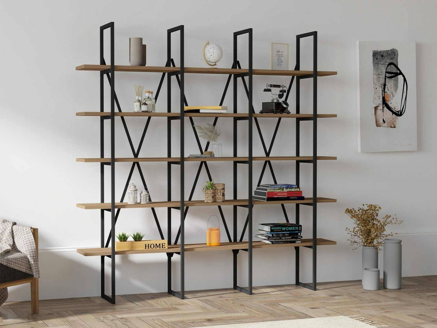 Riiul Kailua 1122 (Pähkel + Must)