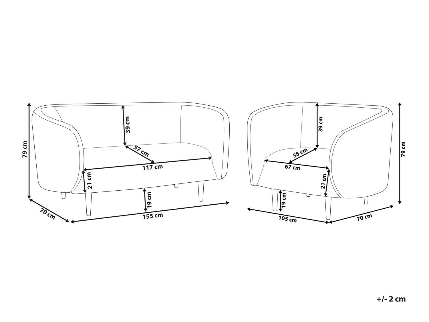Pehme mööbli komplekt Berwyn 124 (Beež + Kuldne)