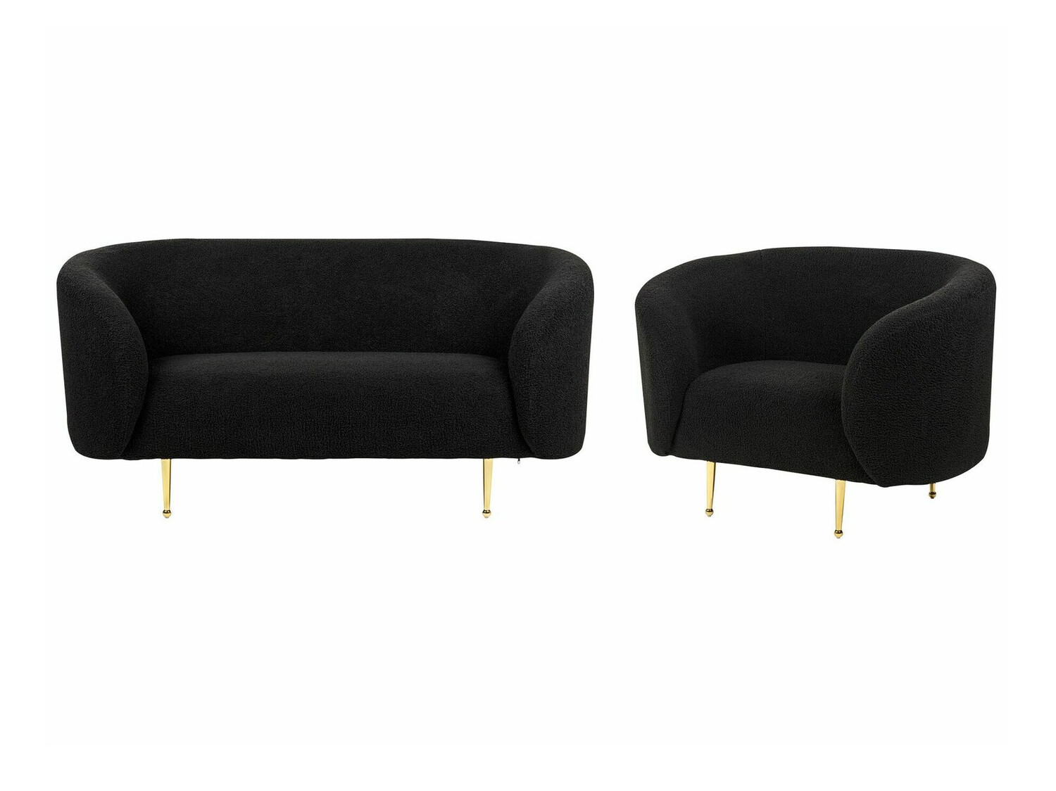 Pehme mööbli komplekt Berwyn 124 (Must + Kuldne)