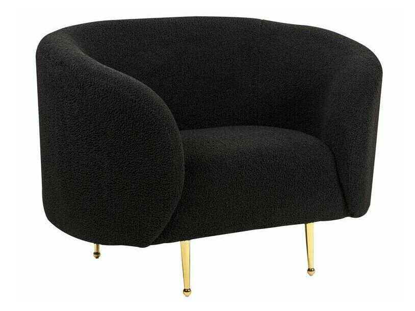 Pehme mööbli komplekt Berwyn 124 (Must + Kuldne)