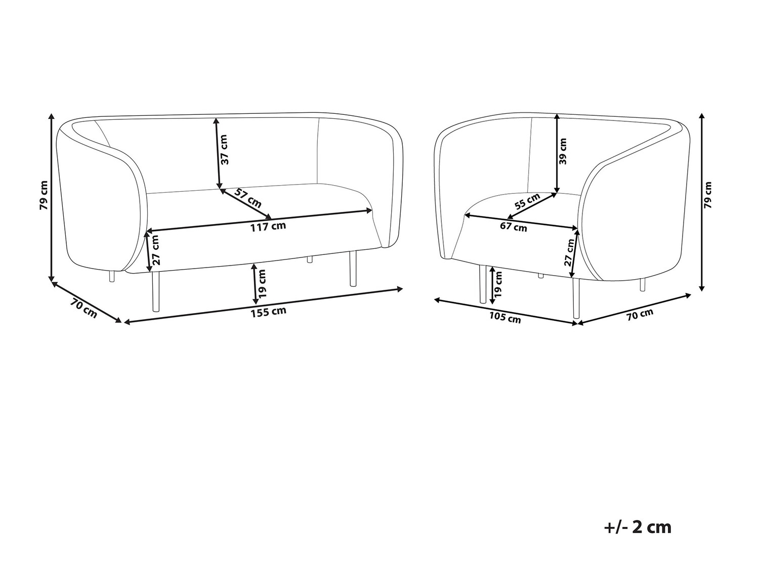 Pehme mööbli komplekt Berwyn 124 (Must + Kuldne)