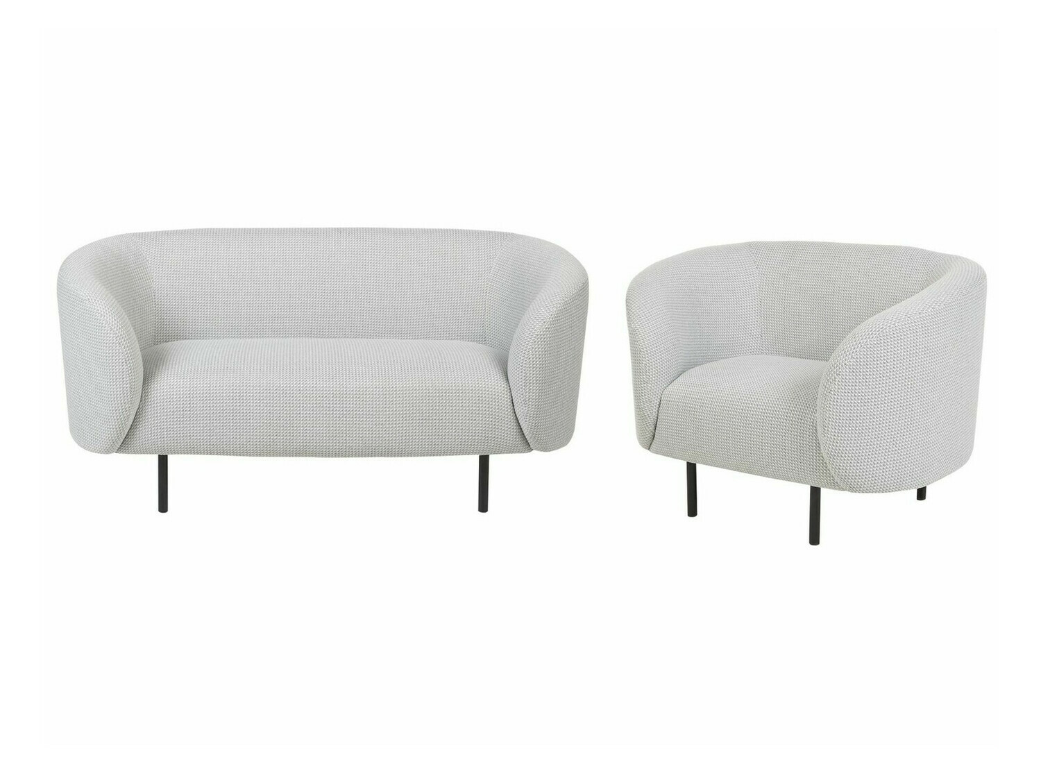 Pehme mööbli komplekt Berwyn 124 (Valge + Must)