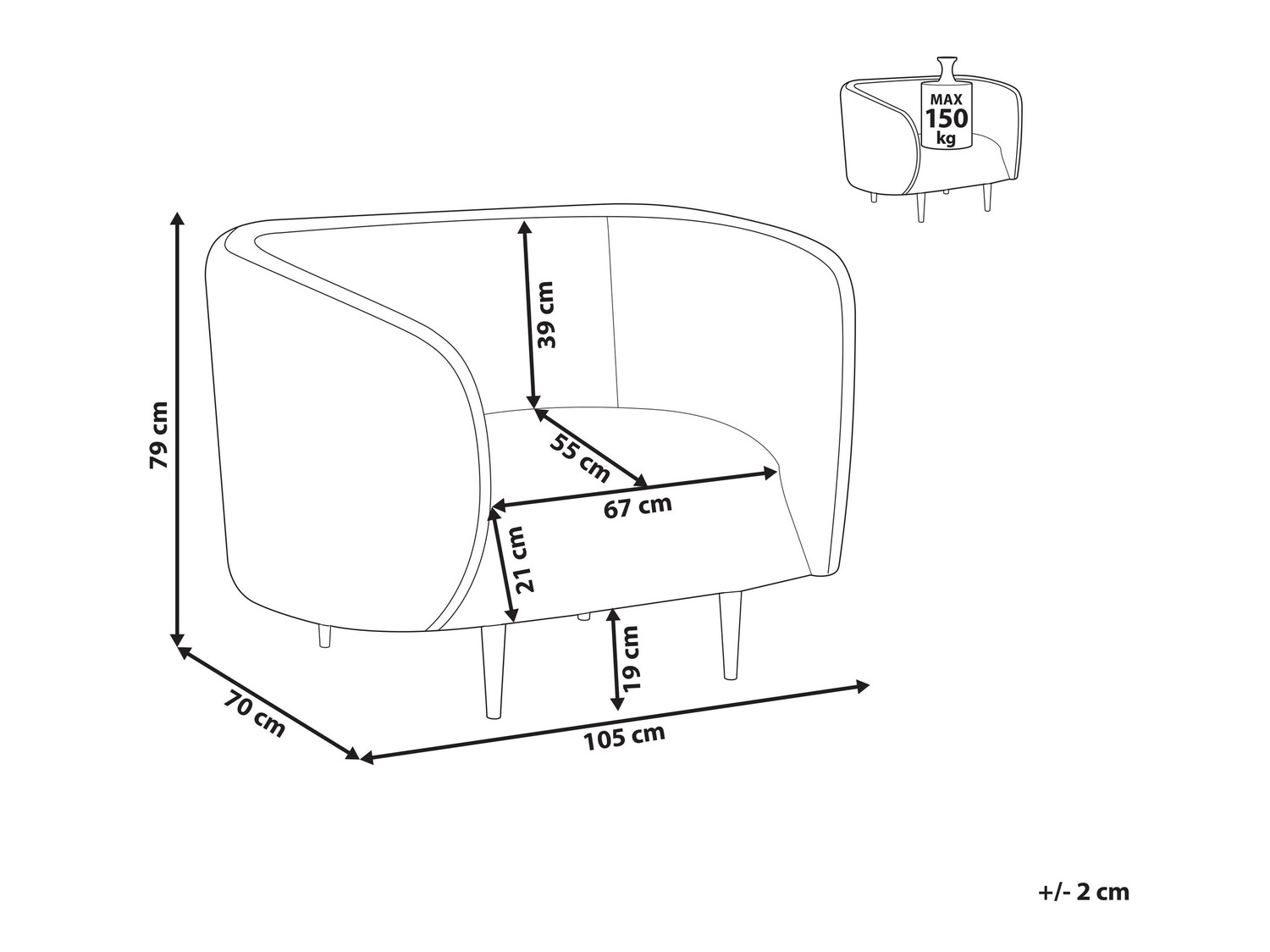 Tugitool Berwyn 122 (Valge + Kuldne)
