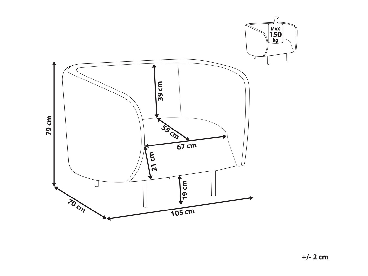 Tugitool Berwyn 2033 (Must + Beež)