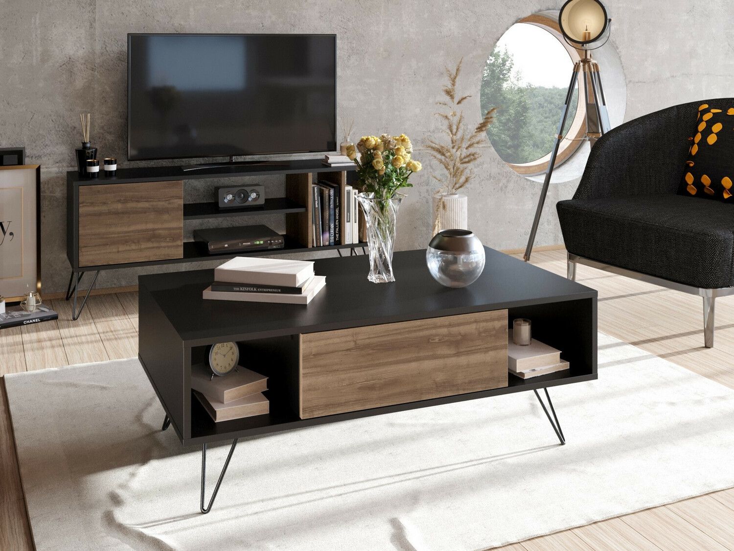 Diivanilaud Kailua 1211 (Must + Pähkel)