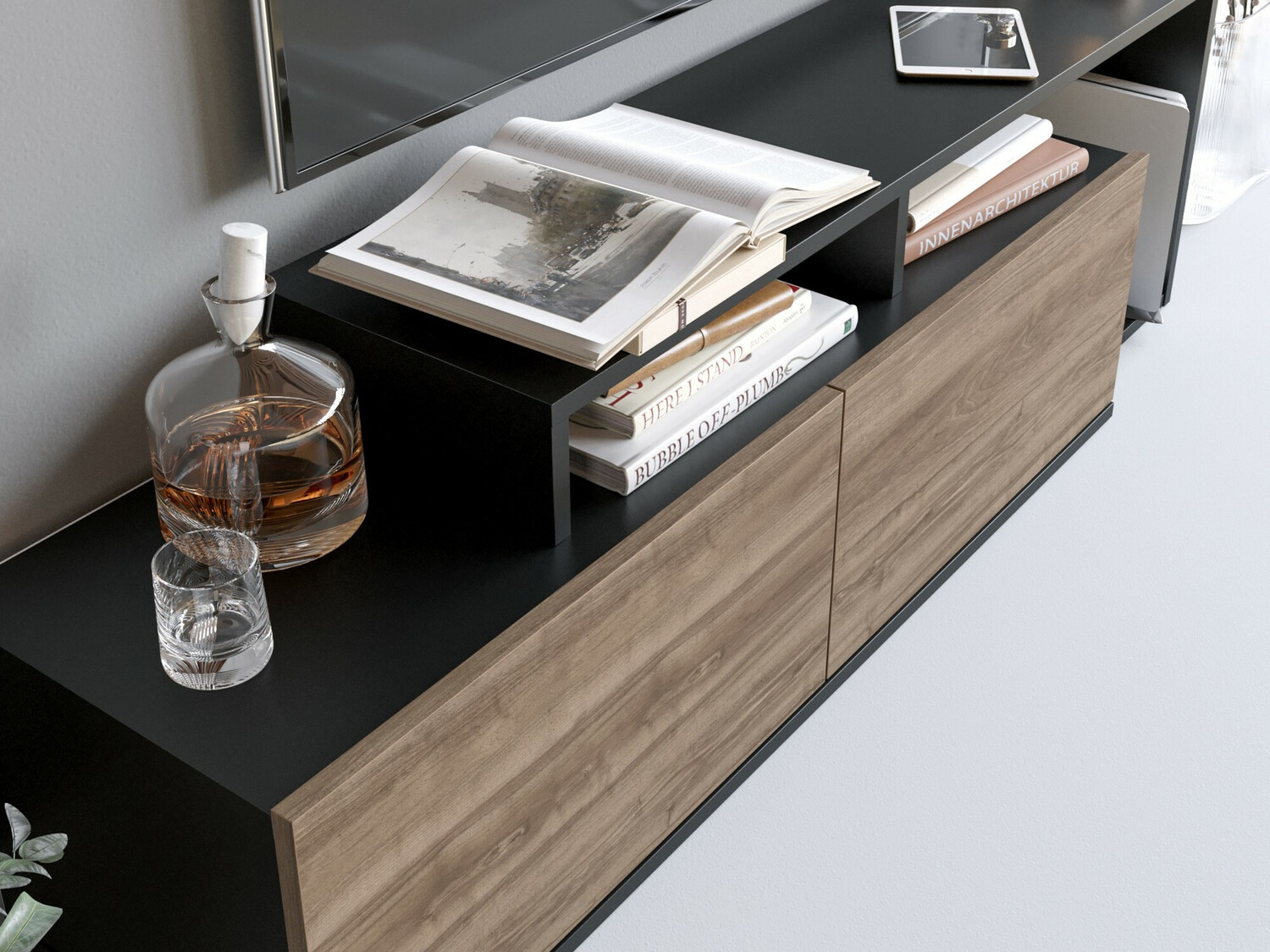 TV-alus Kailua 1319 (Must + Pähkel)