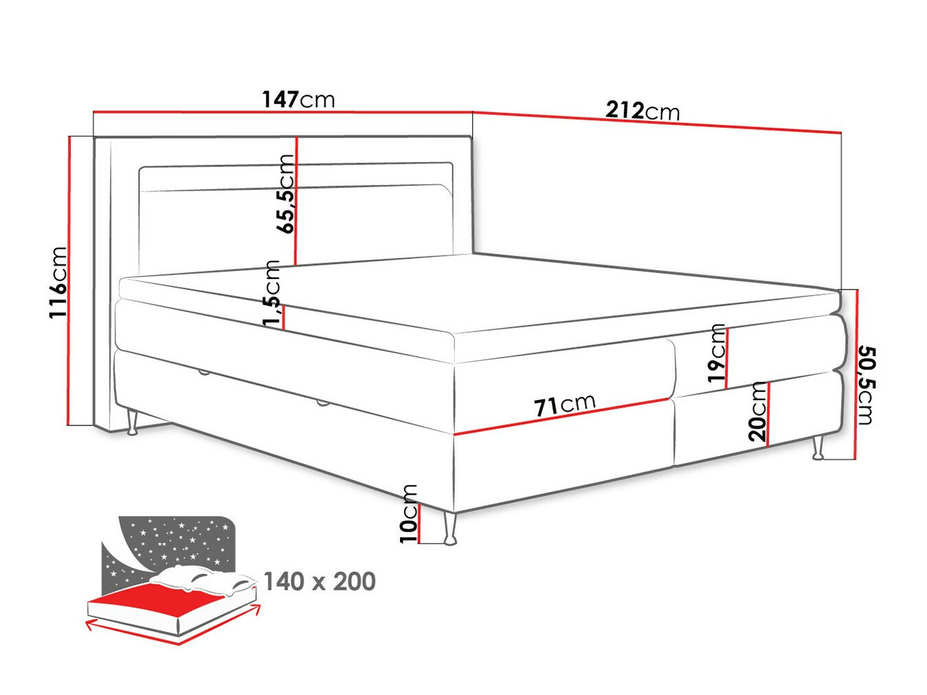 Kontinentaalvoodi ComfiDream Celara (Soft 017)