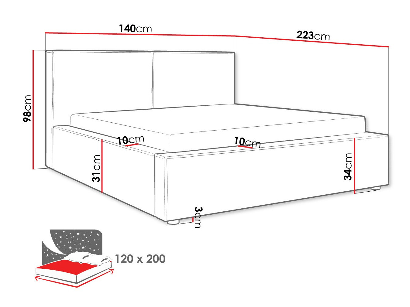Voodi TrendyNest 117 (Manila 16)