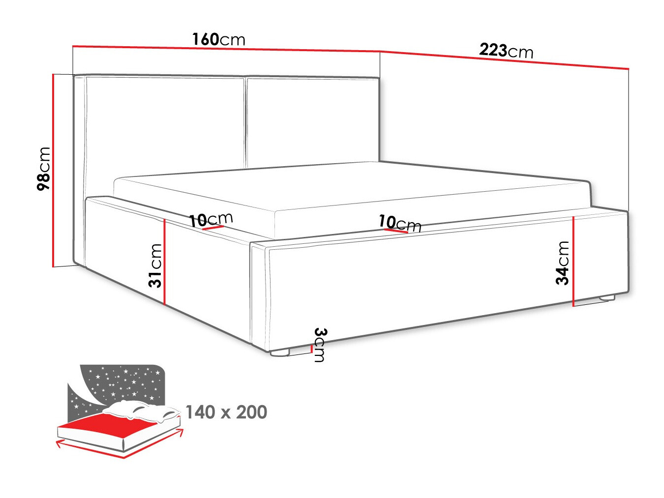 Voodi TrendyNest 117 (Manila 18)
