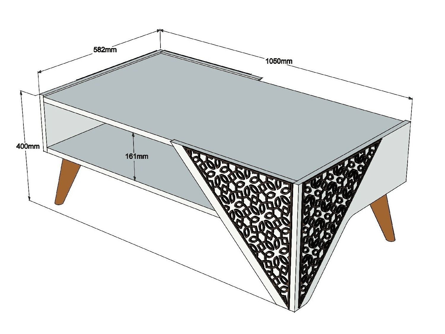 Diivanilaud Kailua 1375 (Koor + Ere puit)