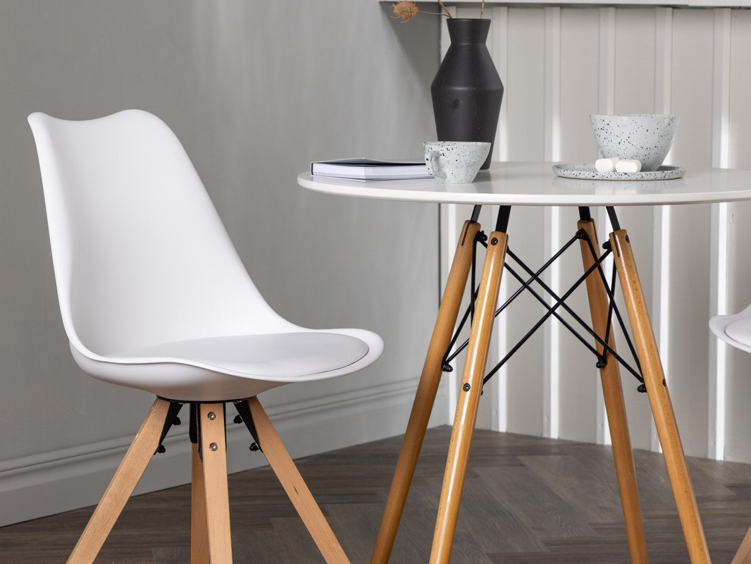 Söögitoakomplekt Dallas 4244 (Valge + Helepruun)