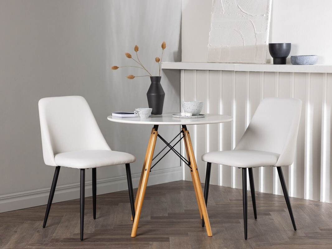 Söögitoakomplekt Dallas 4245 (Valge + Must)