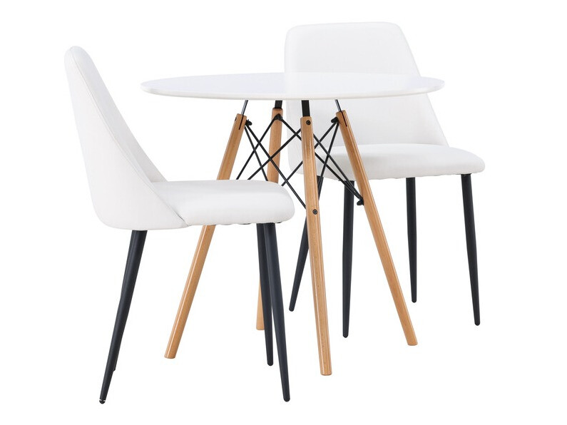 Söögitoakomplekt Dallas 4245 (Valge + Must)